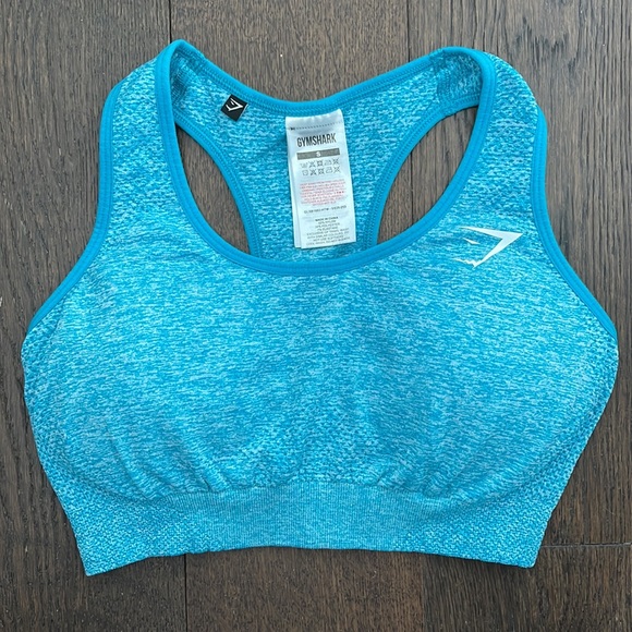 Gymshark Vital Seamless Sports Bra - S - Blue Marl - Picture 4 of 4